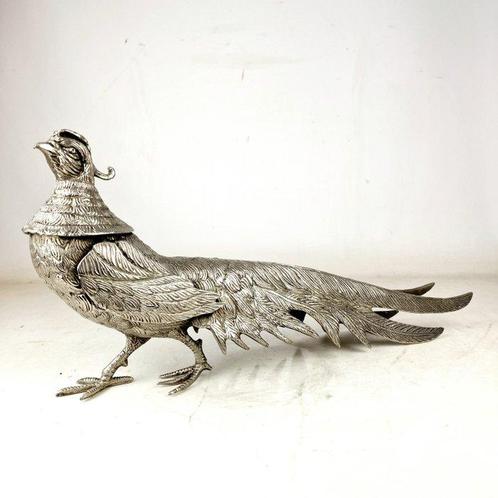 Sculpture représentant un faisan - En alliage, Métal argenté, Antiquités & Art, Antiquités | Autres Antiquités