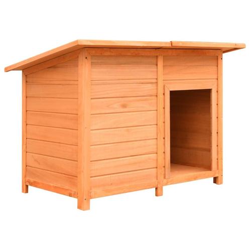 vidaXL Hondenhok 120x77x86 cm massief grenenhout en vuurhout, Dieren en Toebehoren, Hondenhokken, Nieuw, Verzenden