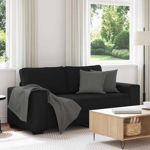 vidaXL 2-zitsbank 140 cm stof zwart, Huis en Inrichting, Zetels | Zetels, Nieuw, Verzenden