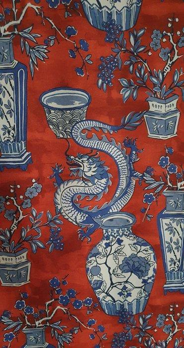 Artmaison luxe stof kyoto Rood - 300x280cm Exclusieve, Antiek en Kunst, Antiek | Tapijten, Tafelkleden en Textiel