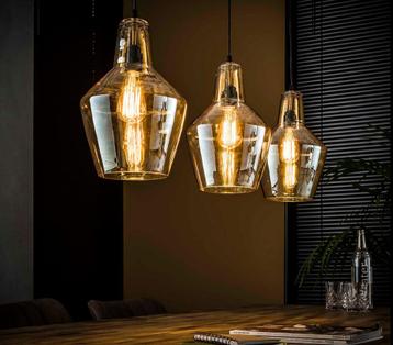 Hanglamp Industry Eettafel Kegel Glas - DIMBAAR - NIEUW 2024