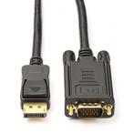 DisplayPort naar VGA kabel | Value | 1 meter (Full HD), Verzenden