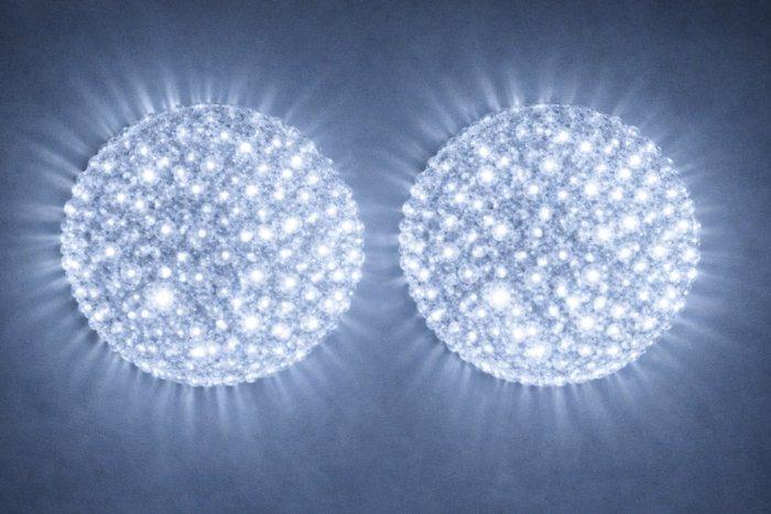 Lamp (2) - Glas - Van muur of plafond., Antiek en Kunst, Antiek | Verlichting