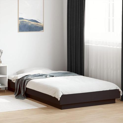 vidaXL Bedframe bewerkt hout zwart 90x200 cm, Huis en Inrichting, Slaapkamer | Bedden, Nieuw, Verzenden