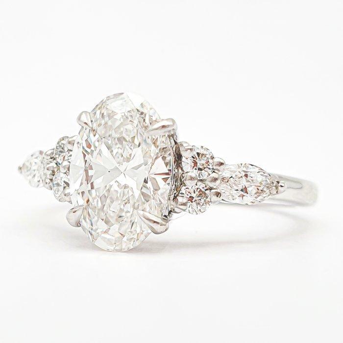 Bague - 14 carats Or blanc - 2.39ct. tw. Diamant (Cultivé en, Handtassen en Accessoires, Ringen