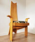 Stoel - Gebruik op maat - Hout, Textiel - Hoge rugleuning, Antiek en Kunst