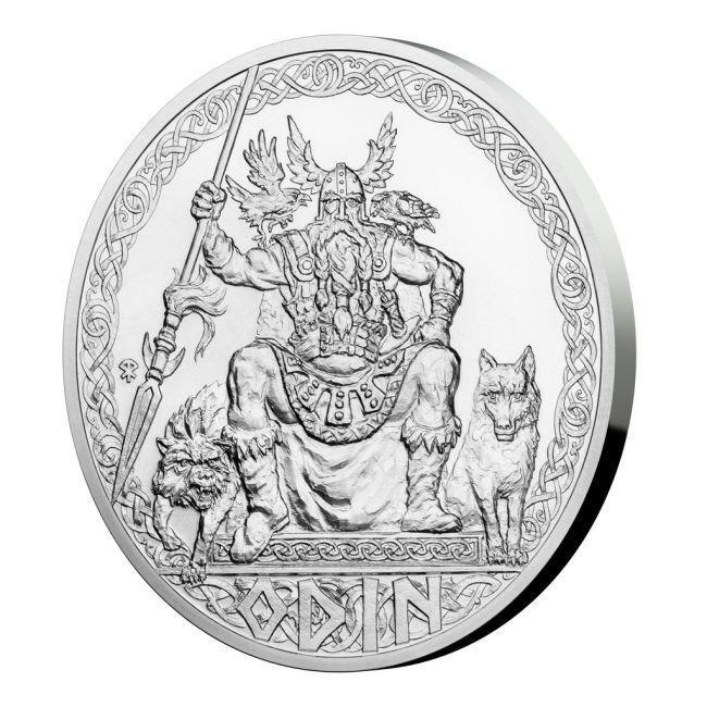 Niue. 10 Dollars 2020 5 oz Universal Gods Odin Stand Proof, Postzegels en Munten, Edelmetalen en Baren
