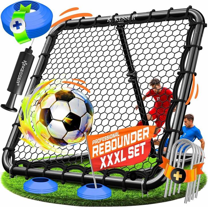 Voetbal Rebounder - Kickback - Tchouk - 100x100cm - Zwart -, Kinderen en Baby's, Speelgoed | Overig, Verzenden