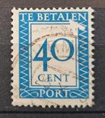 Nederland 1947 - Port P99 - misdruk met witte V, Gestempeld