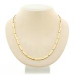 Gouden ketting met staafjes | 46,5 cm (staafjes ketting), Ophalen of Verzenden, Gebruikt, Overige kleuren, Goud
