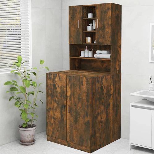 vidaXL Wasmachinekast 70,5x25,5x90 cm gerookt eikenkleurig, Elektronische apparatuur, Wasmachines, Nieuw, Verzenden