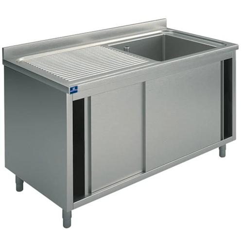 Spoeltafel | RVS | 1 Spoelbak (Rechts) + Afdruipvlak |, Zakelijke goederen, Horeca | Keukenapparatuur, Nieuw in verpakking, Verzenden