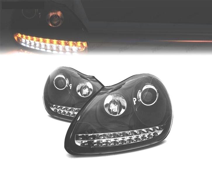 PHARES POUR PORSCHE CAYENNE 03-07 DAYLIGHT XENON FOND NOIR, Autos : Pièces & Accessoires, Éclairage, Envoi