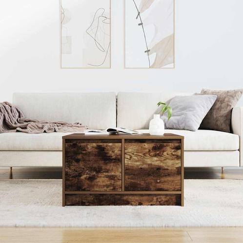 vidaXL Salontafel met lades 70,5x70x40 cm gerookt, Huis en Inrichting, Tafels | Salontafels, Nieuw, Verzenden