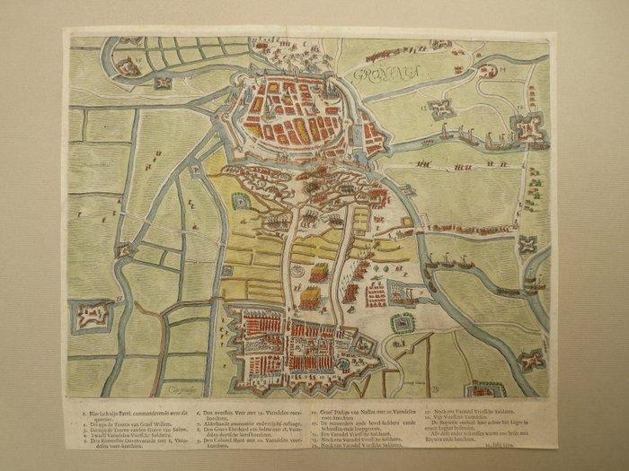 Nederland - Groningen; Jan Jansz. Orlers - Gronenga - 1615, Boeken, Atlassen en Landkaarten