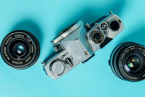 Olympus OM-1 + 50/28/135/200mm Single lens reflex camera, Audio, Tv en Foto, Fotocamera's Analoog