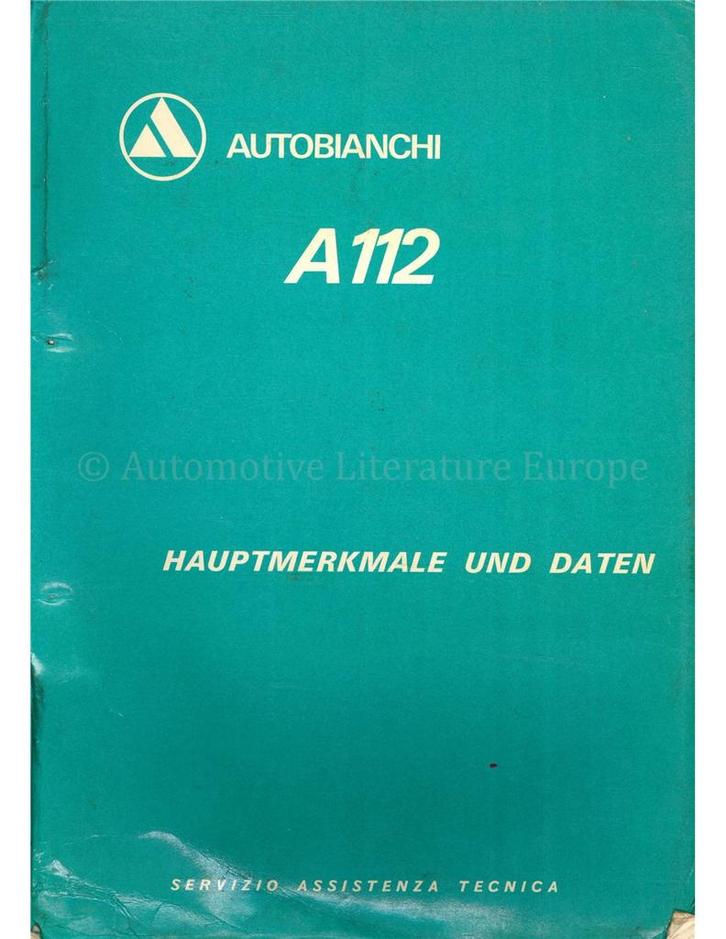1970 AUTOBIANCHI A112 INSTRUCTIEBOEKJE DUITS, Autos : Divers, Modes d'emploi & Notices d'utilisation