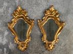 Spiegel (2) - Verguld hout - Twee muurspiegels