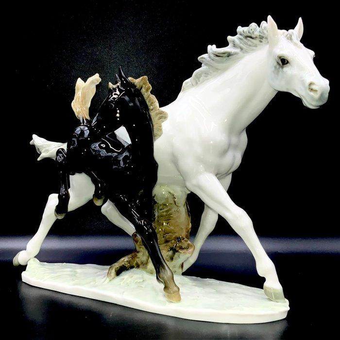 Carl Werner - Hutschenreuther - Art Deco - Mare with Foal, Antiek en Kunst, Antiek | Glaswerk en Kristal