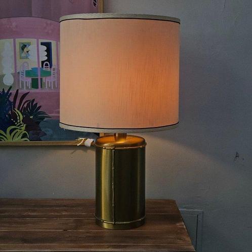 Lampe de table - Bamboo - Laiton - Grandes dimensions, Antiek en Kunst, Curiosa en Brocante