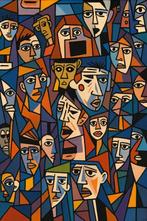 Felix van Horst - Cubist Gathering (XXL), Antiek en Kunst