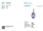 Pendentif - 14 carats Or blanc - 2.12ct. tw. Tanzanite -