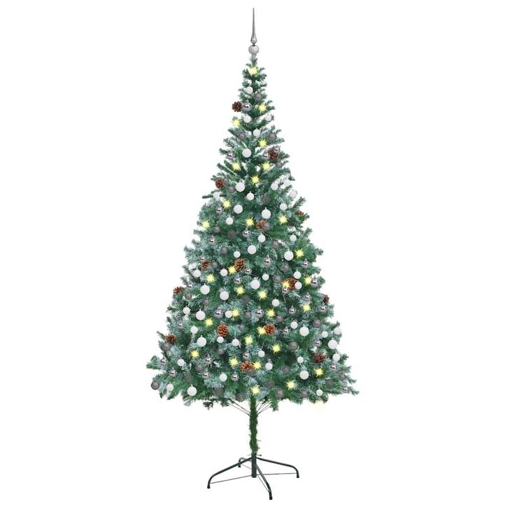 vidaXL Kunstkerstboom met verlichting kerstballen, Diversen, Kerst, Nieuw, Verzenden
