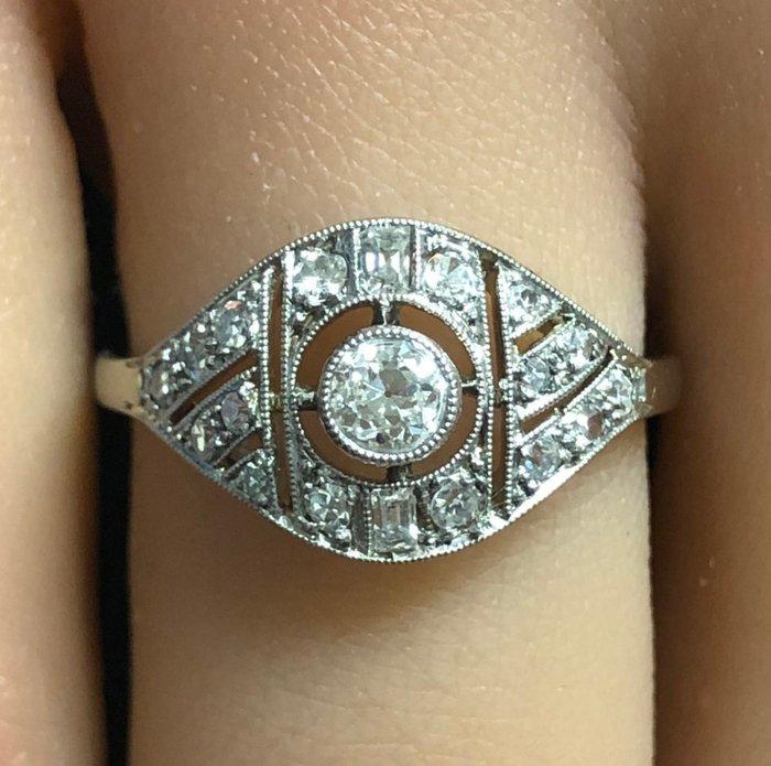 Sans Prix de Réserve - Bague - 18 carats Or blanc, Platine -, Handtassen en Accessoires, Ringen