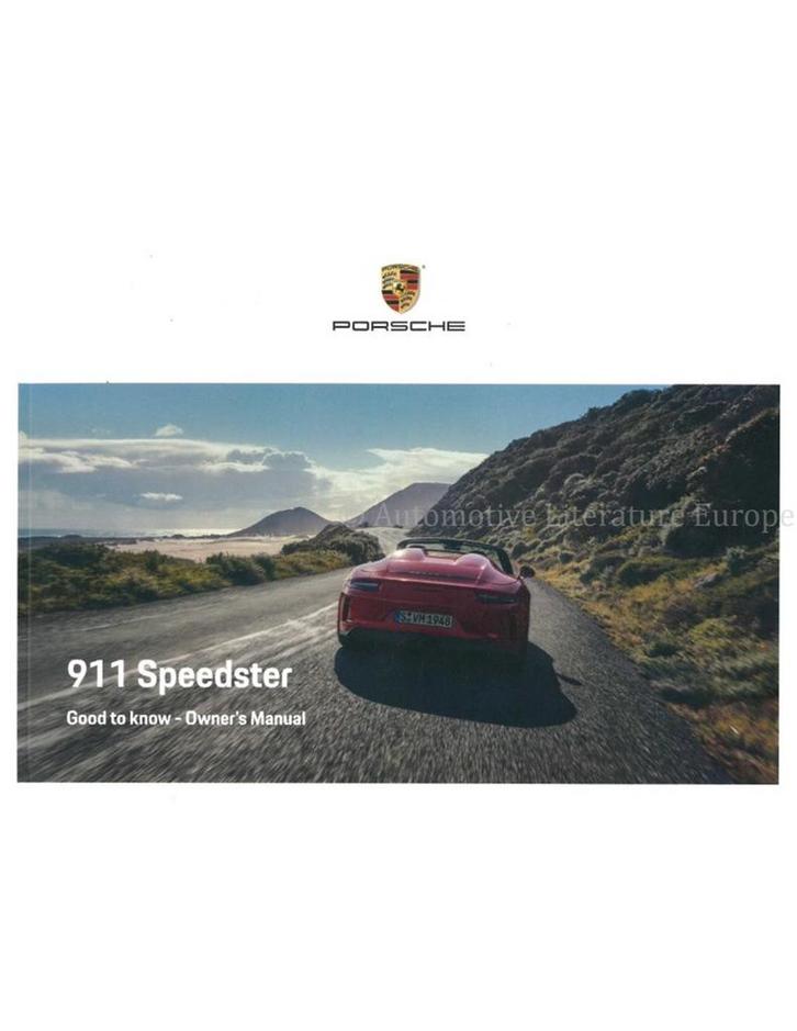2019 PORSCHE 911 SPEEDSTER INSTRUCTIEBOEKJE ENGELS (USA), Autos : Divers, Modes d'emploi & Notices d'utilisation, Enlèvement ou Envoi