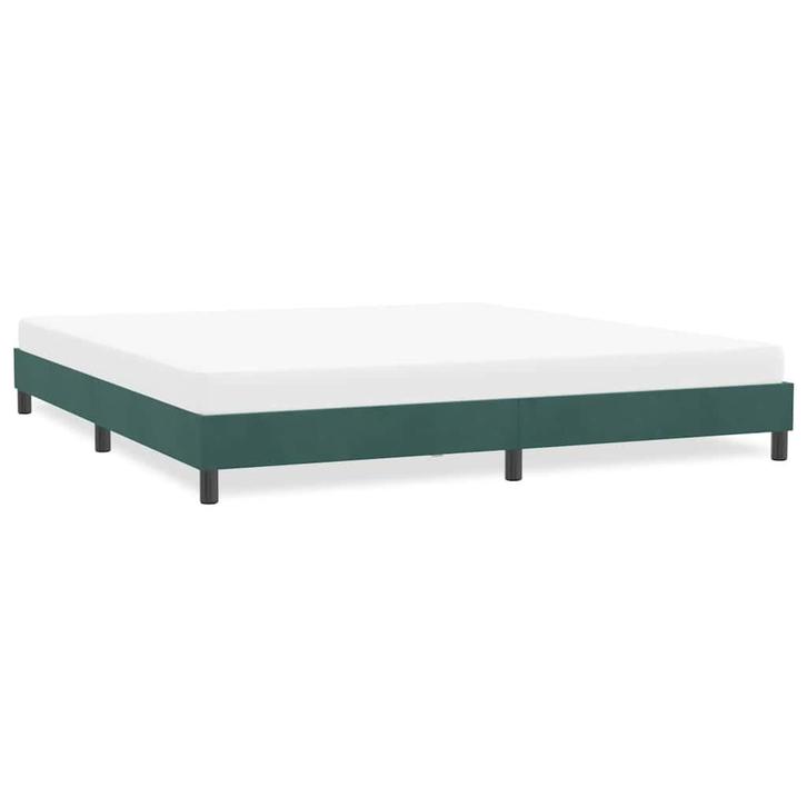 vidaXL Bedframe zonder matras 180x210 cm fluweel donkergroen, Huis en Inrichting, Slaapkamer | Bedden, Nieuw, Verzenden