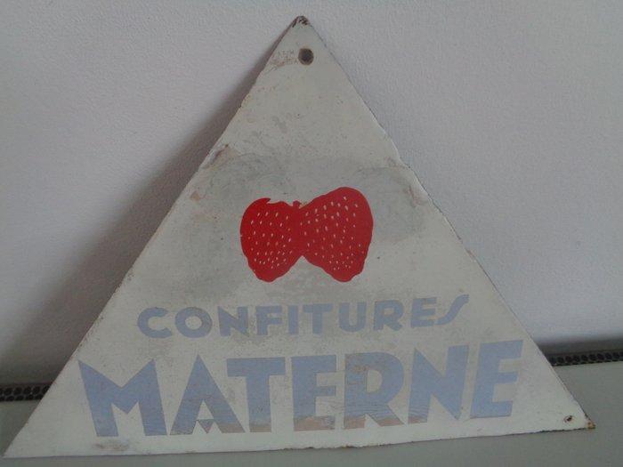 Confiture Materne - Emaille plaat - Emaille, Antiek en Kunst, Antiek | Wandborden en Tegels