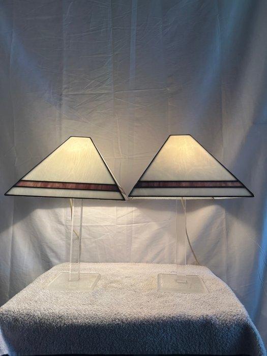 Tafellamp (2) - Tiffany style - Lood, Plastic, Antiek en Kunst, Curiosa en Brocante