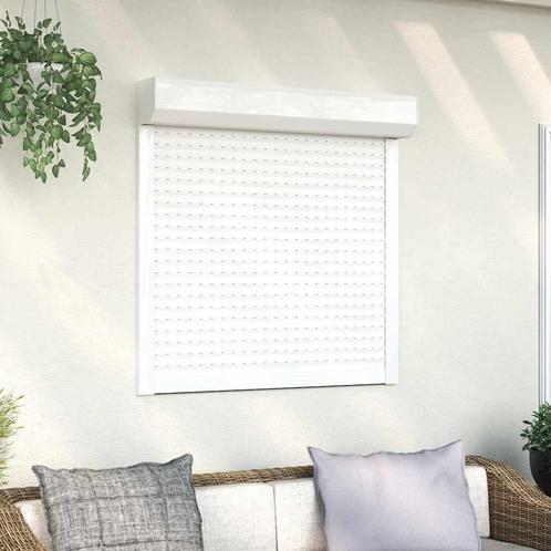 vidaXL Rolluik 100x100 cm aluminium wit, Doe-het-zelf en Bouw, Raamkozijnen en Schuifdeuren, Nieuw, Verzenden