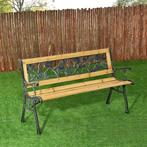 2dekans | 2 Zits tuinbank - Venezia roos motief - Espenhout, Tuin en Terras, Ophalen of Verzenden, Nieuw