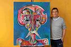 Simeon Gonzales - Quijote Andino - XXL (NO RESERVE PRICE), Antiek en Kunst, Kunst | Schilderijen | Modern