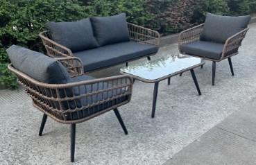 Loungeset 4 persoons wicker, Tuin en Terras, Tuinsets en Loungesets, Nieuw, Ophalen of Verzenden