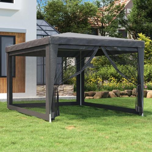 vidaXL Partytent met 4 mesh zijwanden 3x4 m HDPE, Tuin en Terras, Partytenten, Nieuw, Verzenden