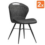 Stoelen | SPLASH | Microvezel/Metaal | Anthracite | Zwarte, Verzenden, Nieuw in verpakking