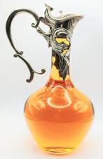 Karaf - Glas, Zilver metaal, Antiek en Kunst