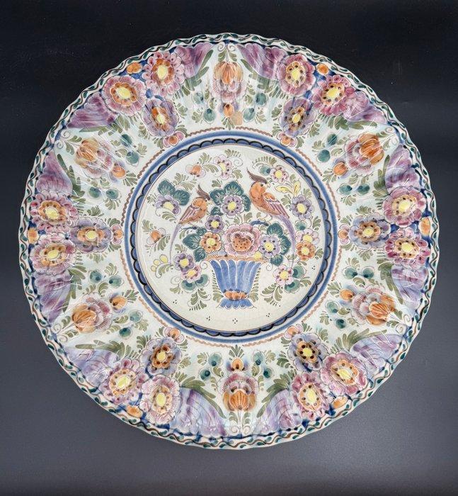 Velsen, Sassenheim - Bord - Aardewerk - Polychrome Delfts, Antiquités & Art, Antiquités | Verre & Cristal