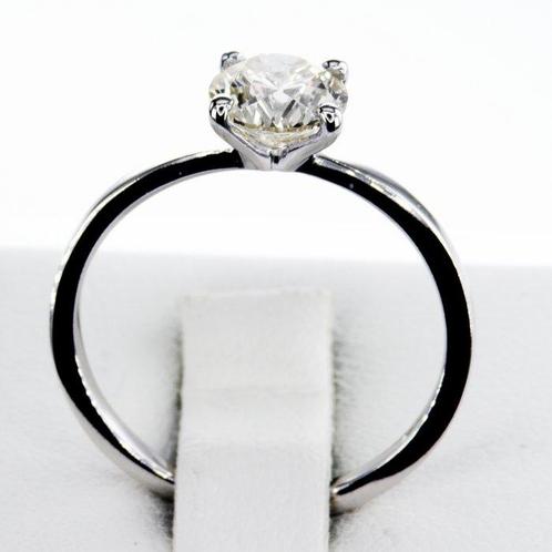 Zonder Minimumprijs - Verlovingsring - 14 karaat Witgoud -, Handtassen en Accessoires, Antieke sieraden