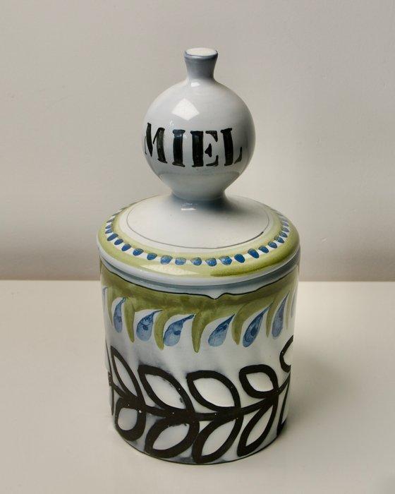 Vallauris - Roger Capron - Vaas - Pot à Miel - décor Jardins, Antiek en Kunst, Antiek | Glaswerk en Kristal