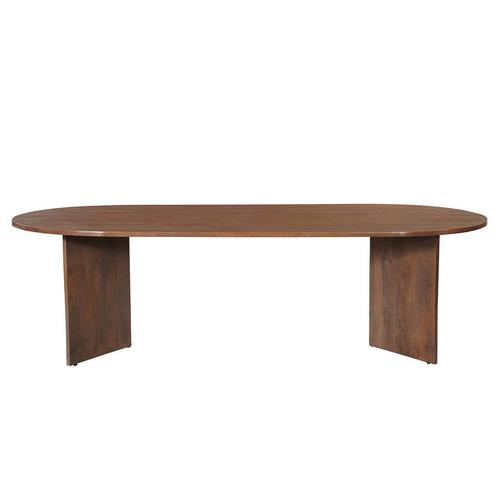 Mangohouten Eettafel Eilis 260x120 cm Walnoot, Huis en Inrichting, Tafels | Eettafels, Nieuw, Overige houtsoorten, Overige vormen