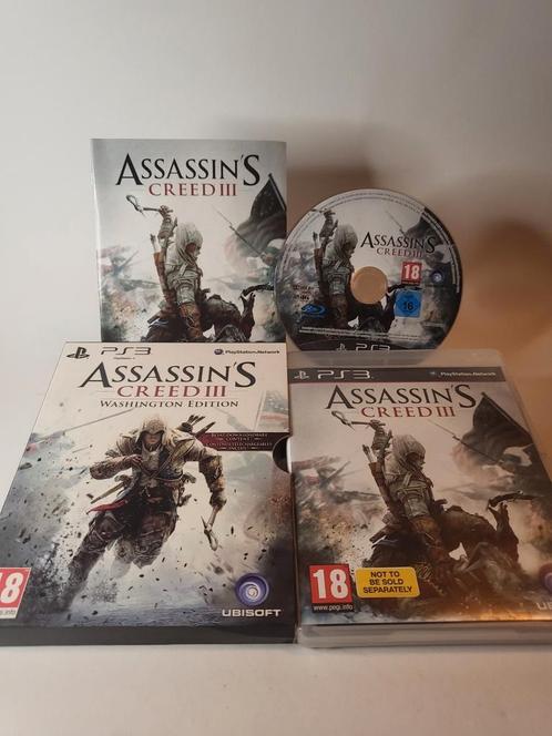 Assassins Creed III Washington Edition Playstation 3, Games en Spelcomputers, Games | Sony PlayStation 3, Zo goed als nieuw, Ophalen of Verzenden