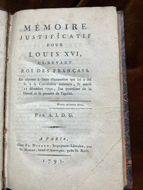 [Antoine Jeudy Du Gour] - Mémoire justificatif pour Louis, Antiek en Kunst, Antiek | Boeken en Manuscripten