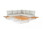 Suns Nardo loungeset 5-zits Natural met teak en camel sand, Nieuw