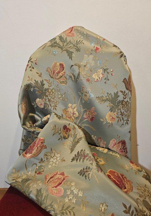 Groen! San Leucio Tessuto Verde JACQUARD Goudkleurig - Goud, Antiek en Kunst, Antiek | Tapijten, Tafelkleden en Textiel