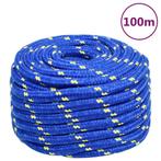 vidaXL Boottouw 20 mm 100 m polypropeen blauw, Verzenden, Nieuw