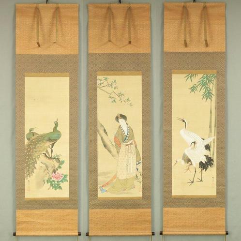 Queen Mother of the West (Seioubo), Three Cranes, and Two, Antiek en Kunst, Antiek | Overige Antiek