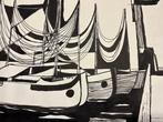 Rudolf Fleischer (1915-1984) - Boote im Hafen, Antiek en Kunst, Kunst | Schilderijen | Modern